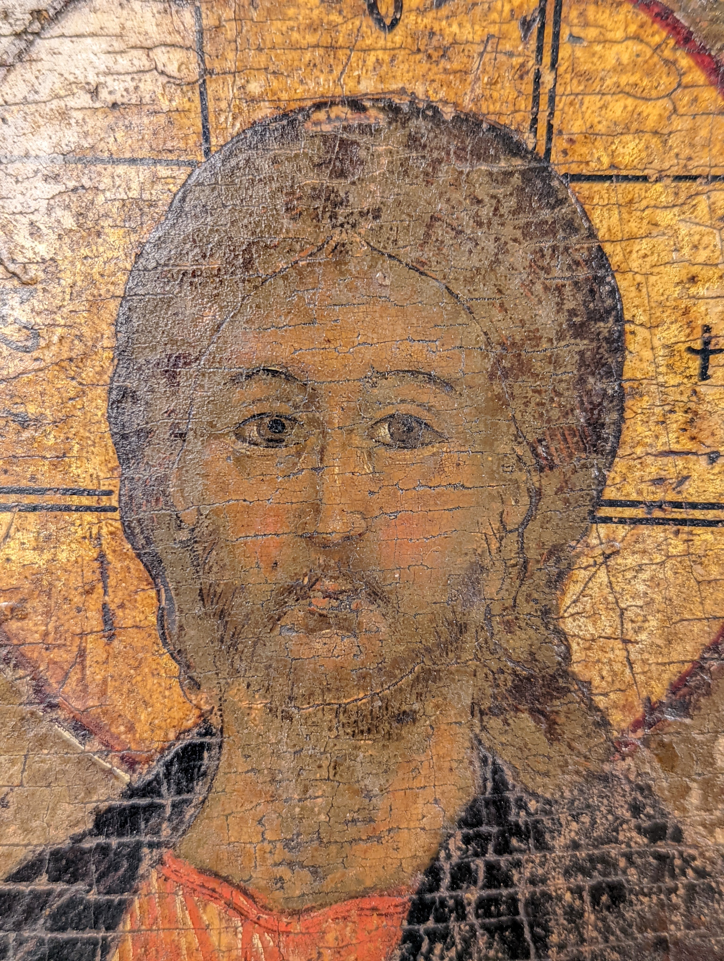 An 18th century Russian School icon of a Christ, 30.5 x 23.5cm